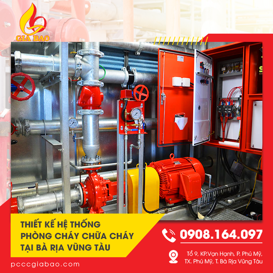 thiết kế hệ thống phòng cháy chữa cháy tại Bà Rịa Vũng Tàu